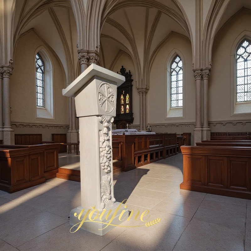 Custom marble pulpit podium for church