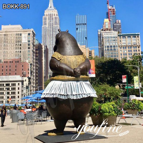 Famous Large Outdoor Bronze Hippo Ballerina Statue