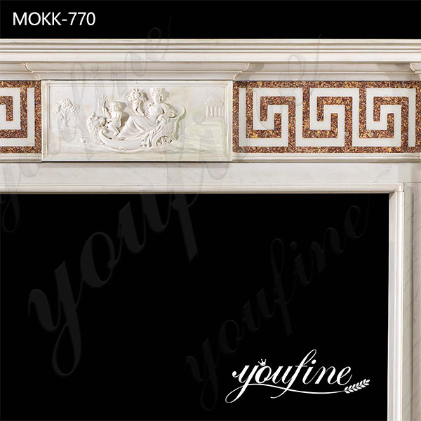 Georgian Marble Tile Fireplace Facing Interior Decoration on Sale