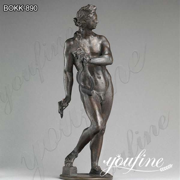 Greek Bronze Apollo with Lyre Life Size Statue