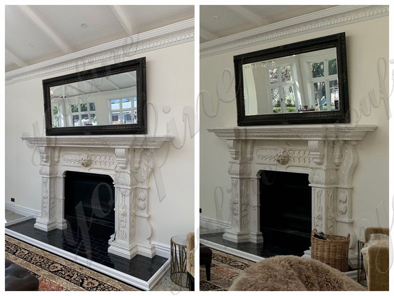 Hand Carved White Marble Georgian Fireplace Mantels Feedback