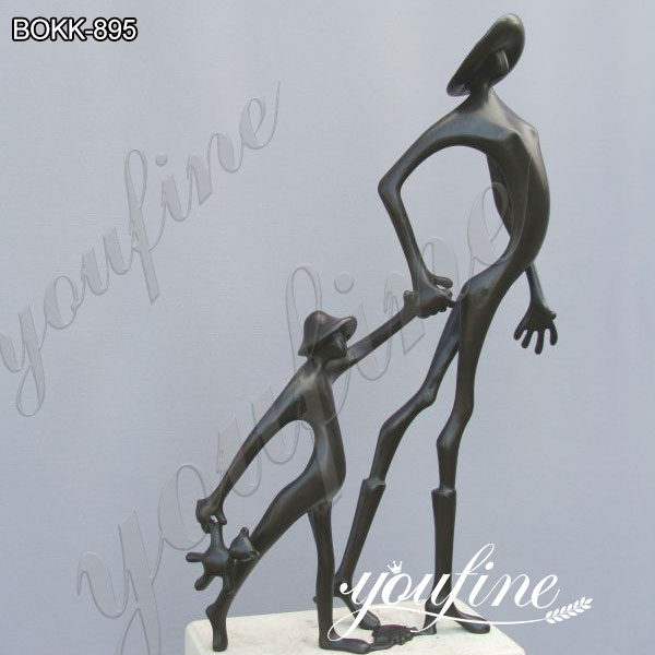 Life Size Abstract Cute Childhood Bronze Sculpture Artwork on Sale