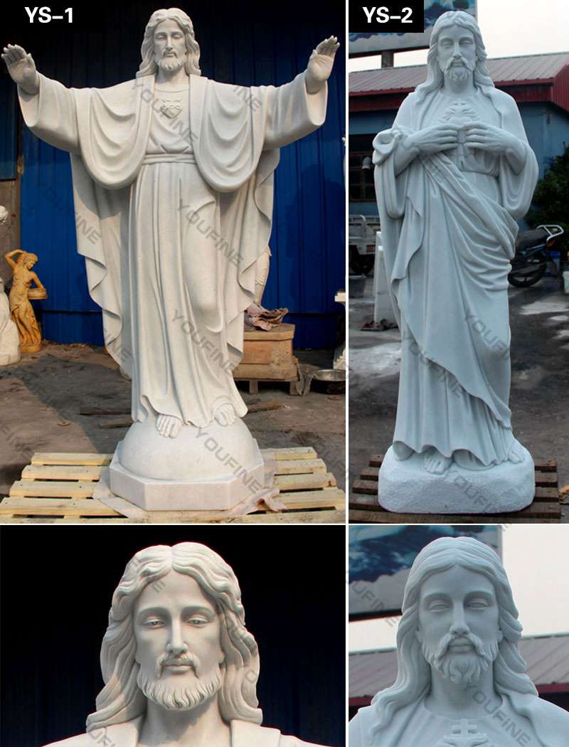 Life Size Catholic White Marble Jesus Christ Statue