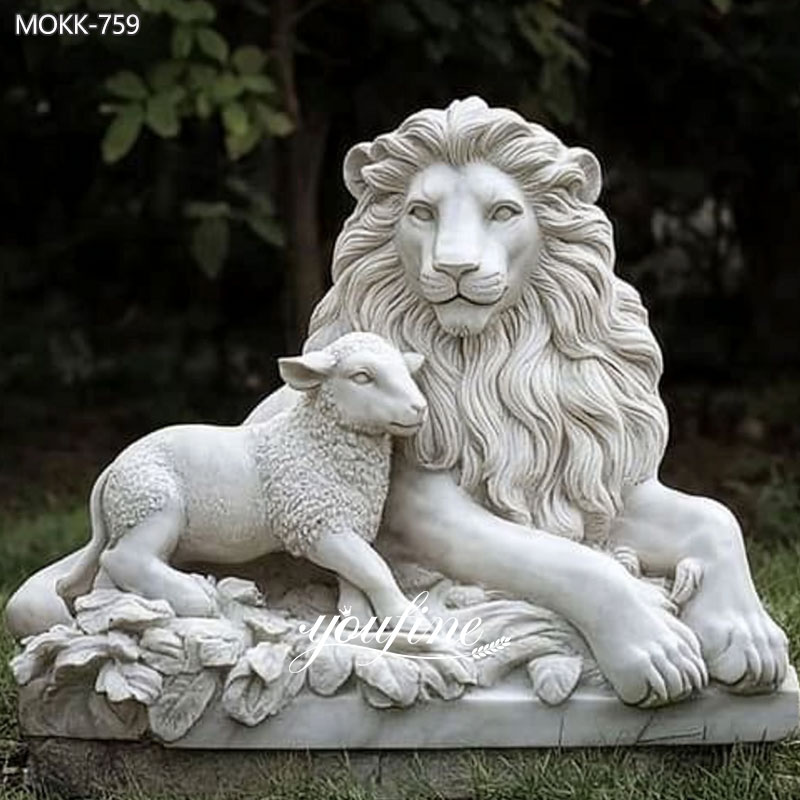 Lion and lamb Statues