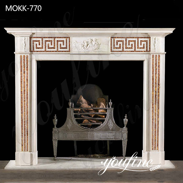 Georgian Style Marble Tile Fireplace Facing Interior Decoration on Sale MOKK-770