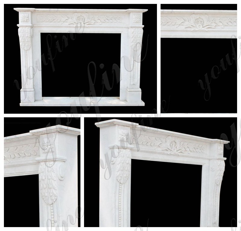 Marble Tile Fireplace Mantel Factory Supply