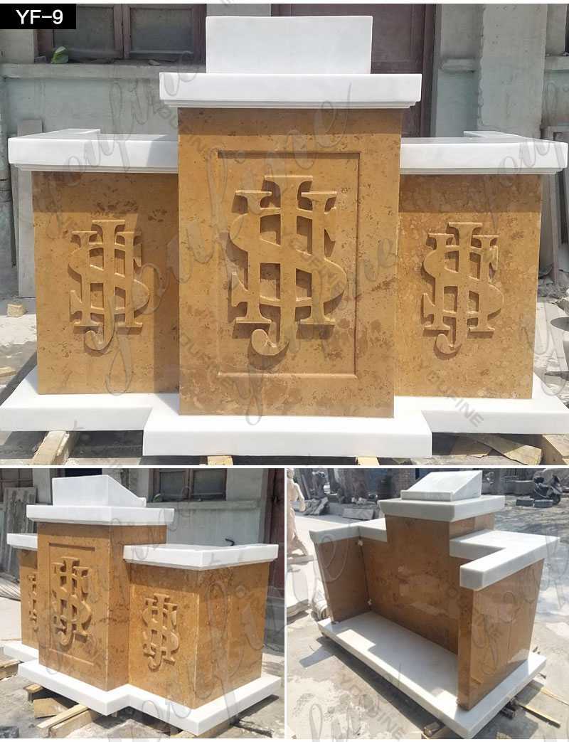 Natural Beige Marble Church Pulpit