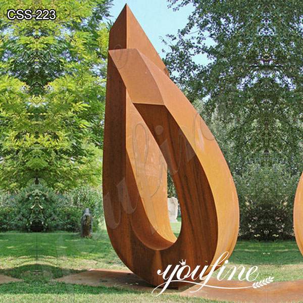 Outdoor Abstract Rusty Corten Sculpture Garden Decor Suppliers