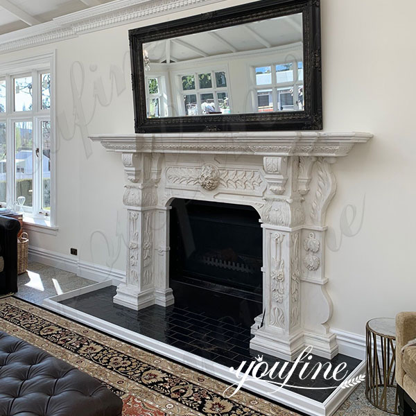 Hand Carved White Marble Georgian Fireplace Mantels Feedback from New Zealand Client