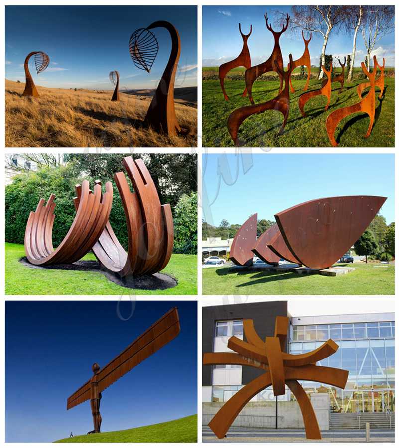 corten steel garden sculpture for sale