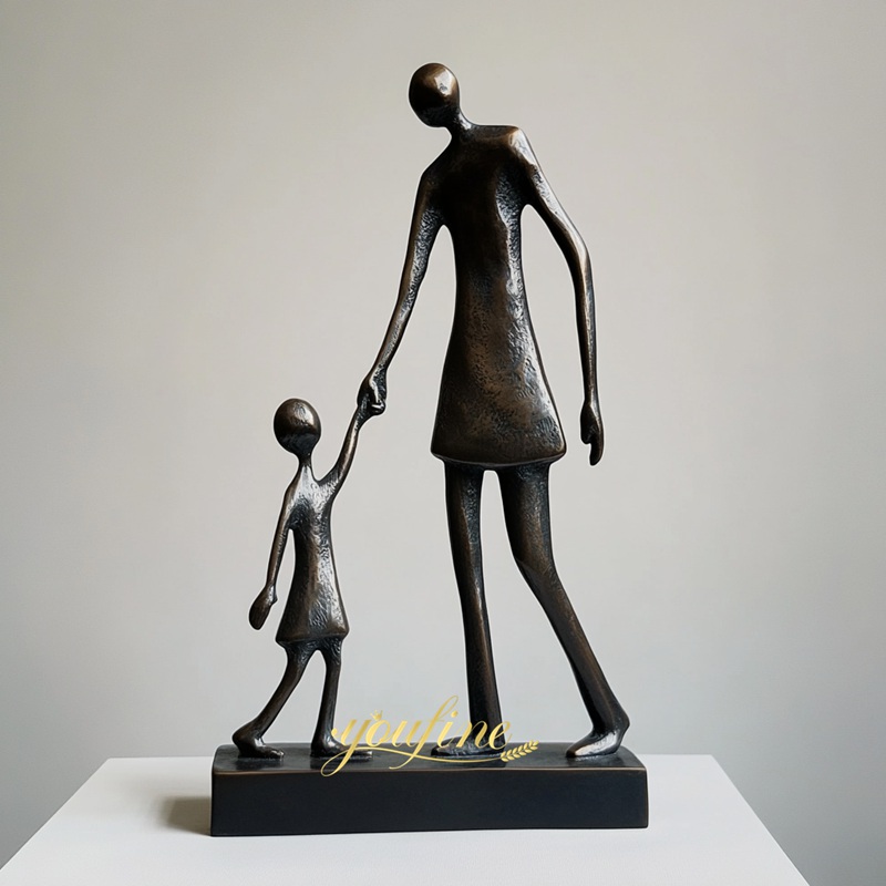 lifesize abstract childhood bronze statue