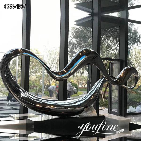 Abstract Mirror Stainless Steel Sculpture