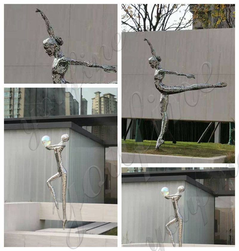 Female Stainless Steel Statue for Outdoor Garden for Sale