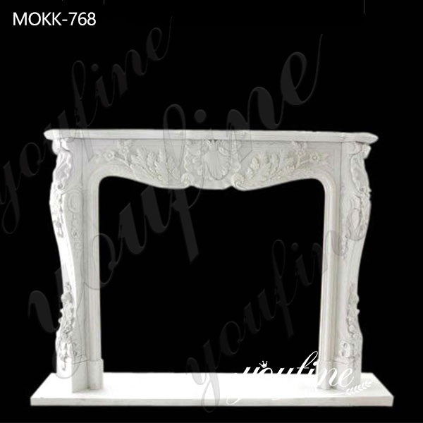 Hand Carved French Marble Fireplace surround for Sale MOKK-768