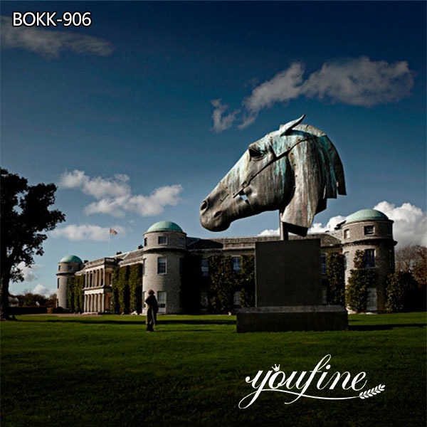Giant Nic Fiddian Horse Head Sculpture