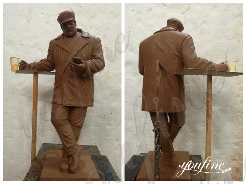 Large Bronze Beer Man Statue Feedback from American Client