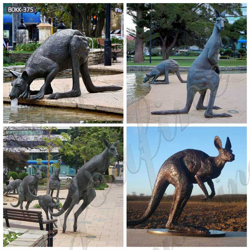 Large Kangaroo Bronze Sculpture