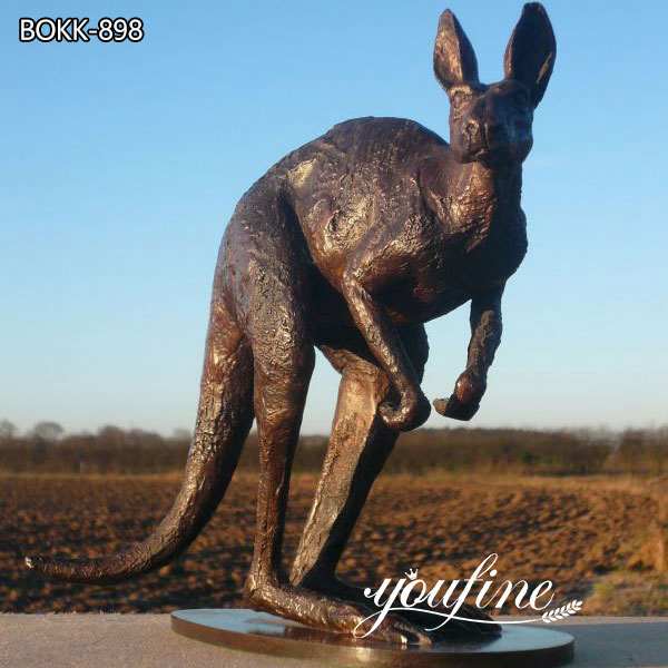 Large Outdoor Bronze kangaroo Garden Sculpture
