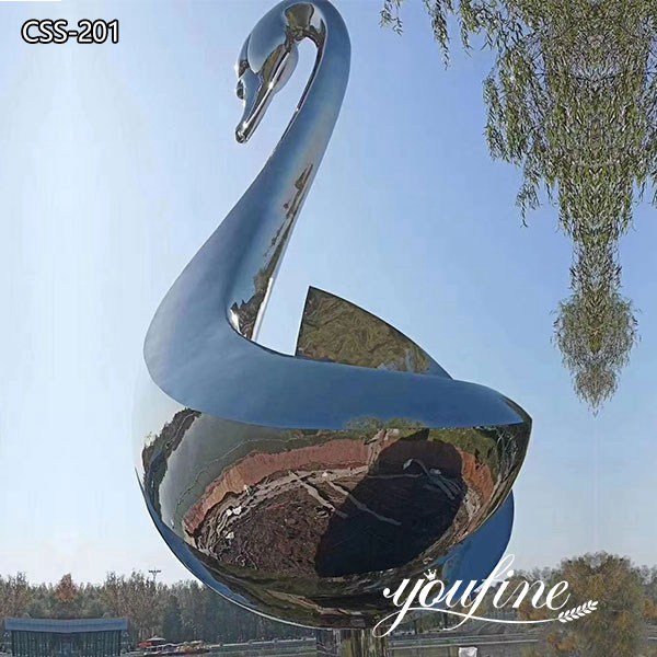 Large Outdoor Metal Goose Sculpture Stainless Steel Sculpture