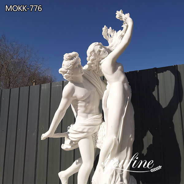 Life Size Apollo and Daphne Marble Garden Statue for Sale
