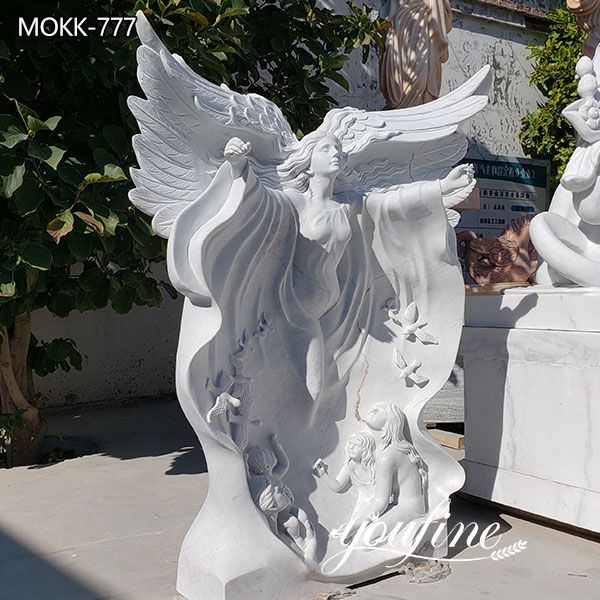 Life Size White Marble Angel Statues for Garden Decor Suppliers