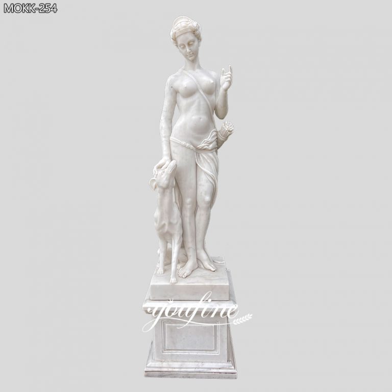 Classical Roman Goddess Diana Statue with Deer MOKK-254