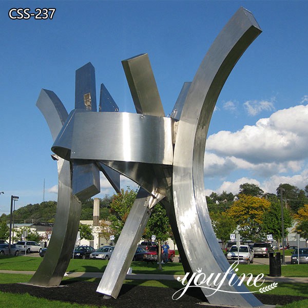 Modern Large Outdoor Metal Sculpture Stainless Steel Sculpture Factory