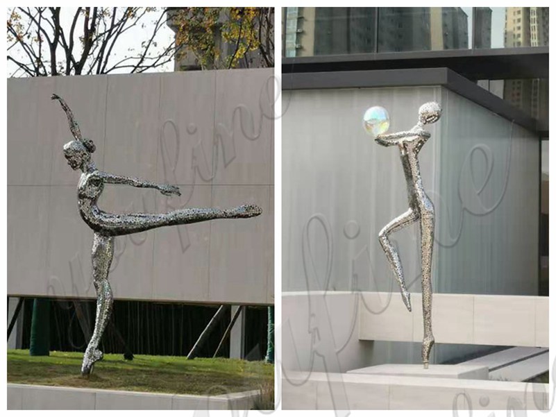 Modern Stainless Steel Figure Sculpture for Sale