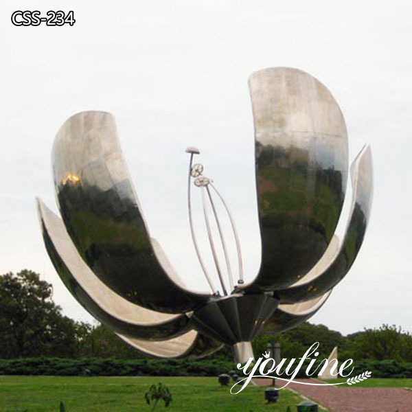 Outdoor Large Garden Metal Flower Stainless Steel Sculpture Factory CSS-234