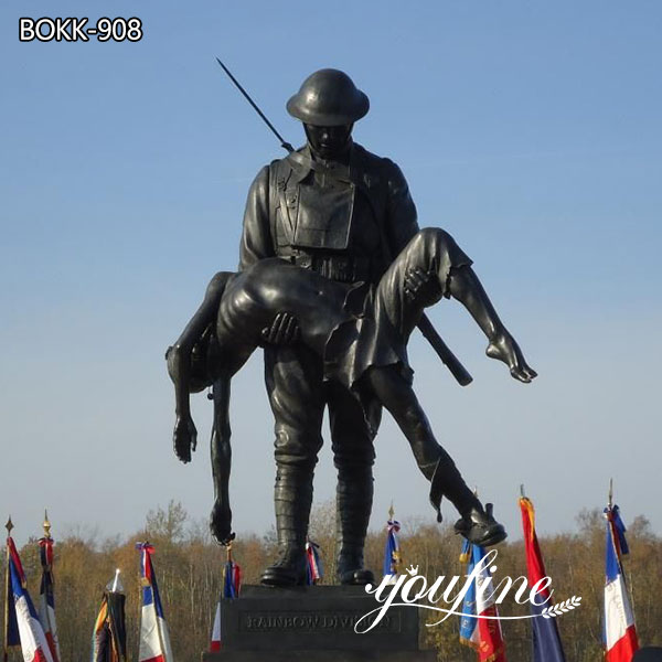 Rainbow Division Memorial Sculpture Bronze Soldier Statue for Sale