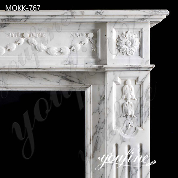 White Marble Fireplace Surround for Sale