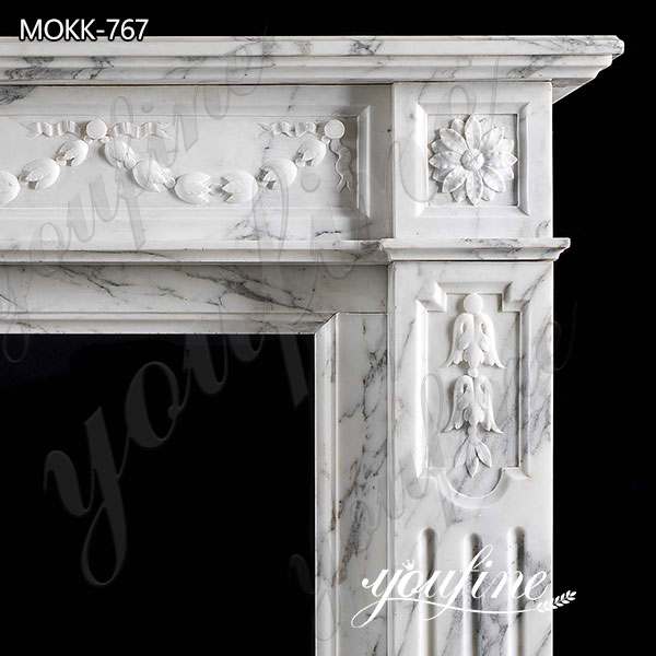 White Marble Fireplace Surround for Sale