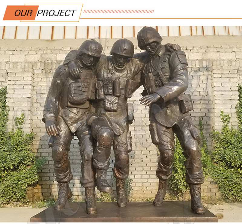 bronze military statues