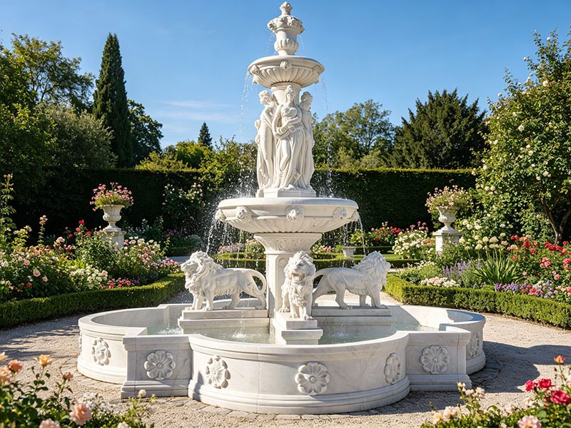 Marble Large Lion Fountain MFGF-01