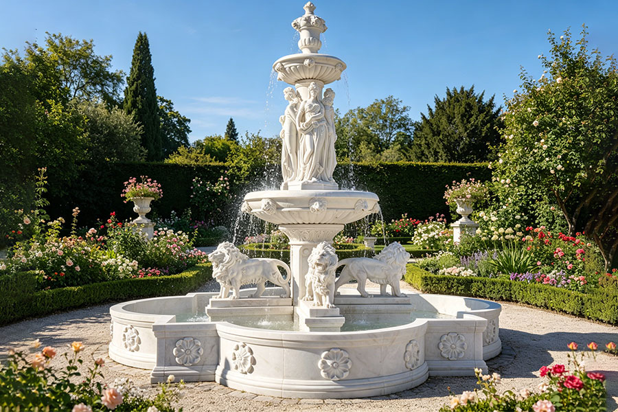 Marble Large Lion Fountain MFGF-01