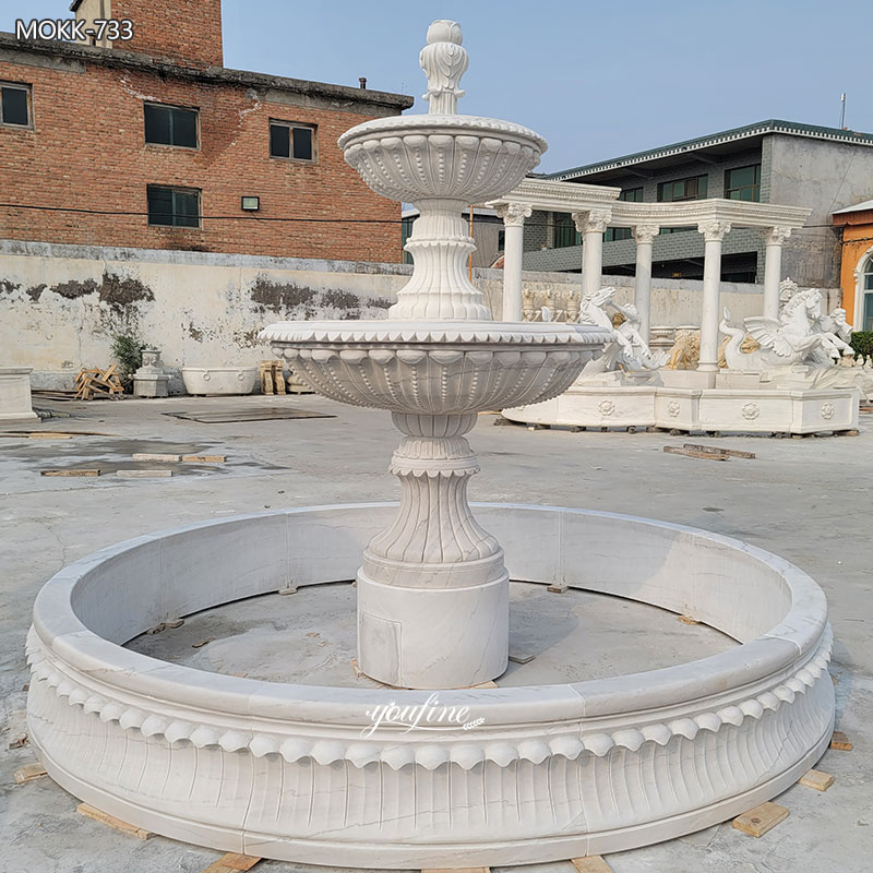 white 2 tier pineapple fountain