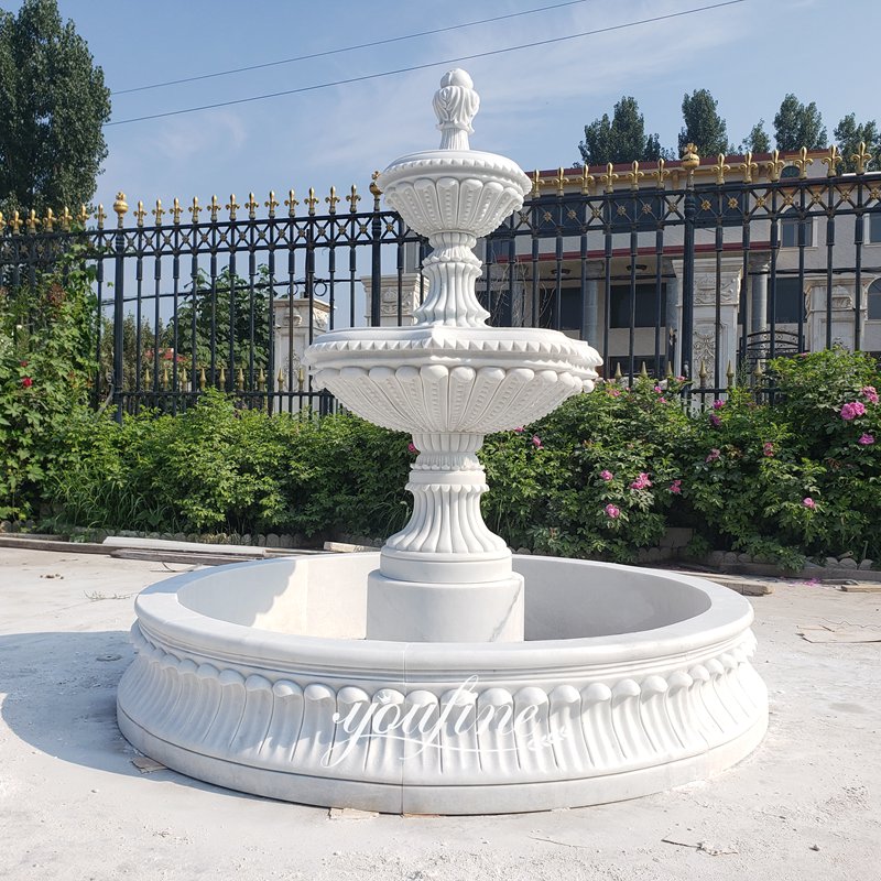 white marble Arch Fountains With pearl