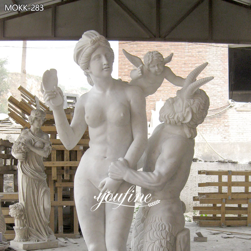 Aphrodite Pan and Eros Statue