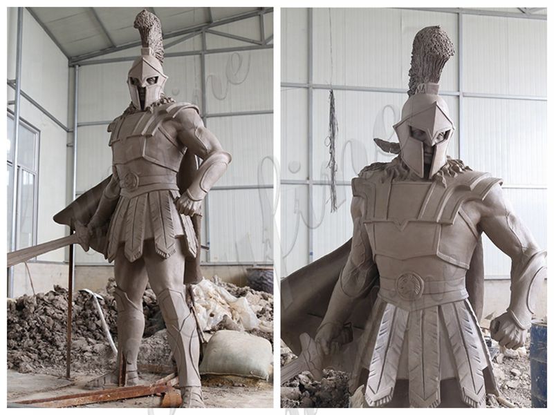 Bronze Spartan Warrior Statue Outdoor Military Statues for sale