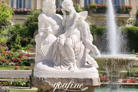 Classic Life Size Pan Comforting Psyche Marble Statue MOKK-782