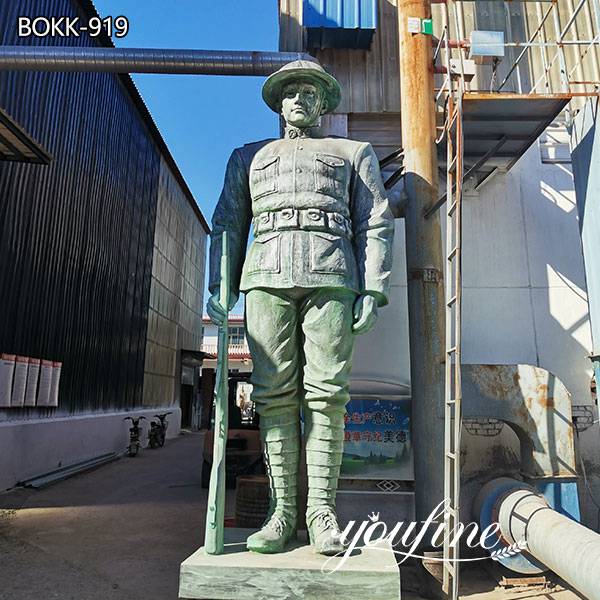 Custom Large Bronze Soldier Statue Outdoor Military Statues for Sale BOKK-919