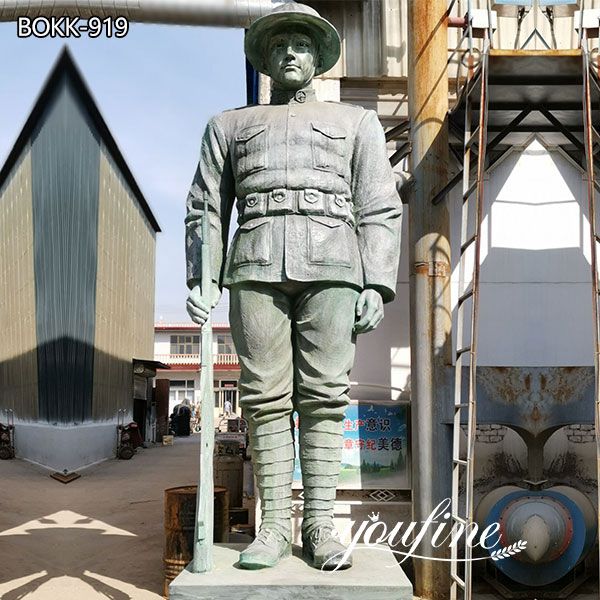 Custom Large Bronze Soldier Statue for Sale