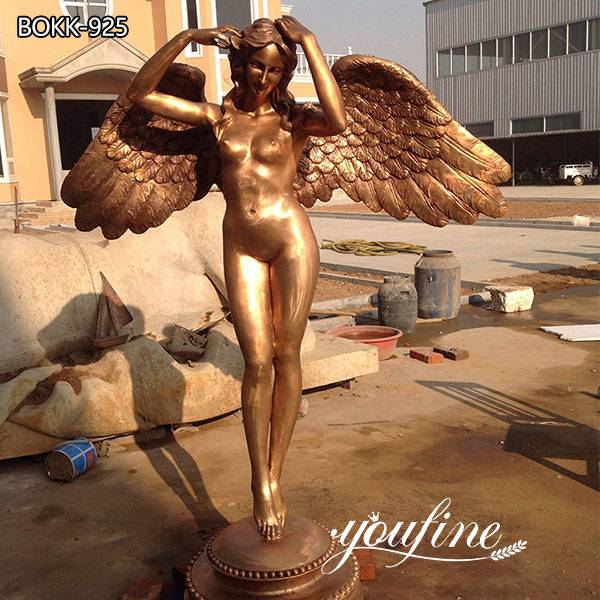 Custom Life Size Dancing Angel Bronze Statue for Garden Decor