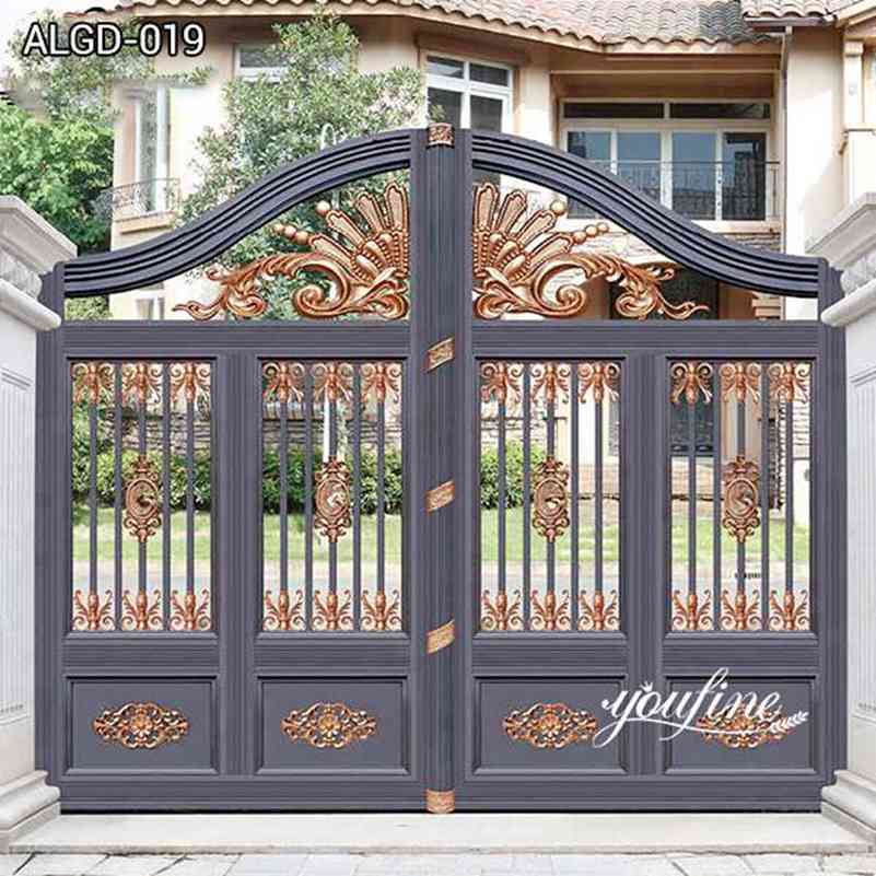 Entrance Decor Beautiful Aluminum Driveway Gate Door for Sale ALGD-019