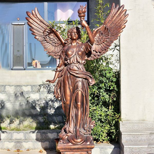 Exquisite bronze angel sculpture