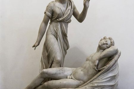 Famous Life Size Cupid and Psyche Marble Statue for Sale MOKK-281