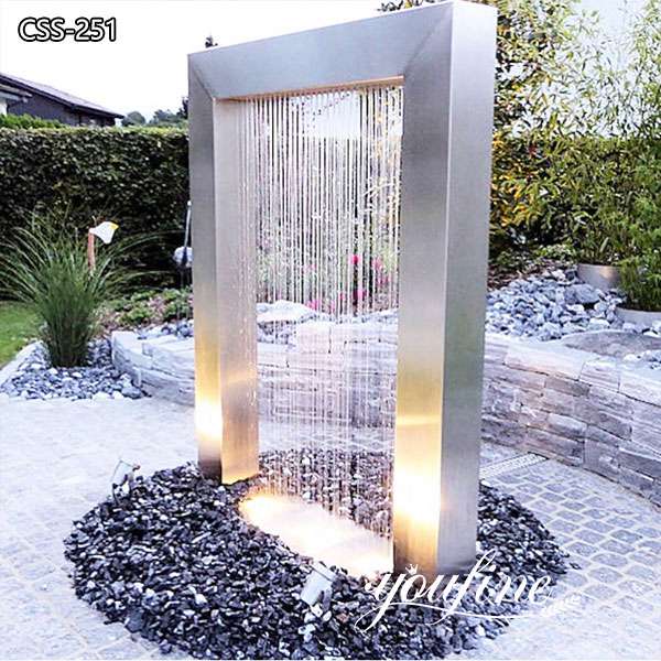 Garden Decor Stainless Steel Outdoor Fountain Sculpture