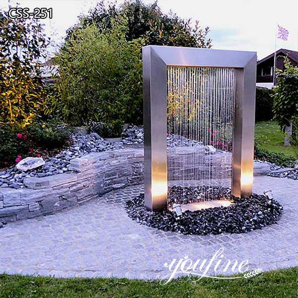 Garden Stainless Steel Outdoor Fountain Sculpture