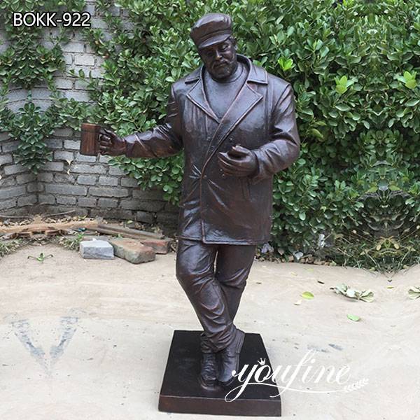 Large Bronze Beer Man Statue Custom Bronze Sculptures for US Client BOKK-922