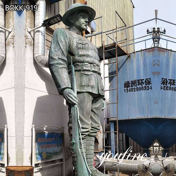 Large Bronze Soldier Statue Outdoor Military Statues for Sale